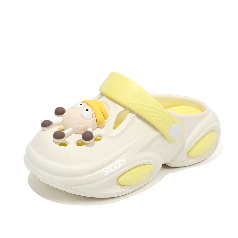 

Детские противоскользящие и износостойкие дышащие сабо SNOOPY, бежевый/желтый