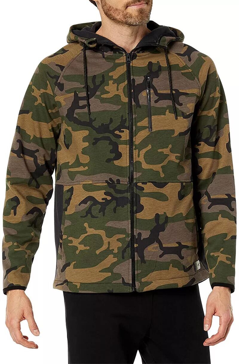 

Hurley Мужская толстовка с капюшоном и молнией во всю длину Wilder Camo Heat