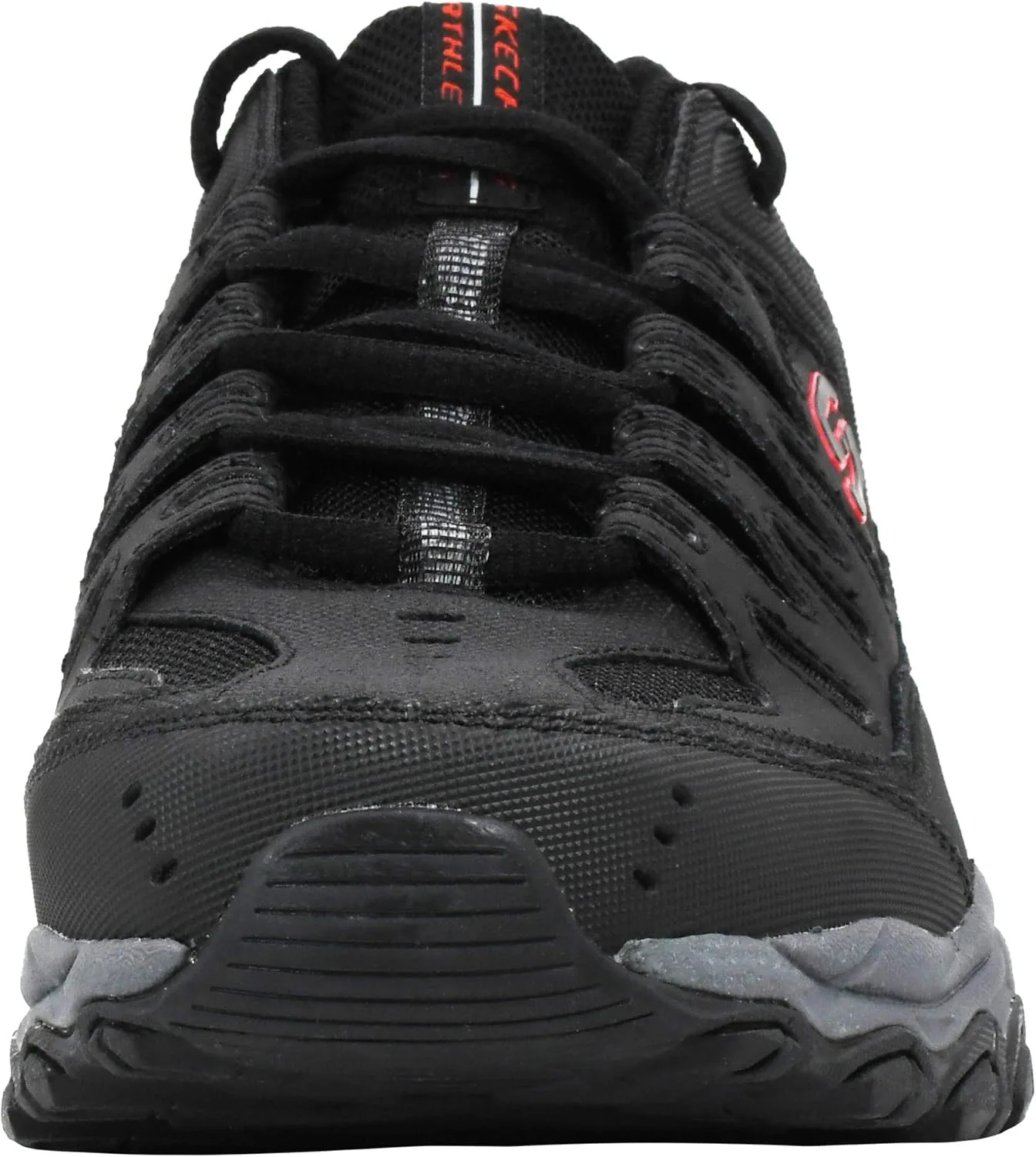 Мужские кроссовки Skechers Sport Afterburn Memory Foam Lace, черный/красный/серый — фото 2