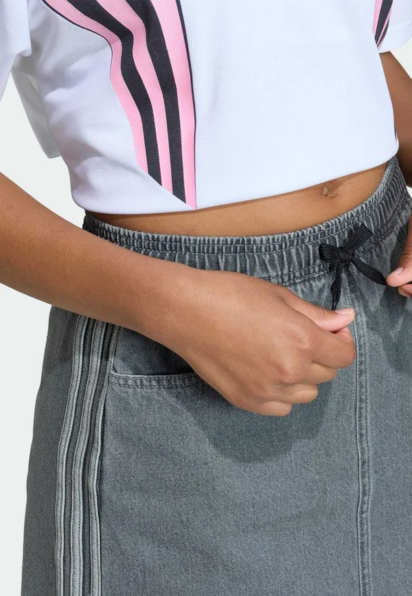Джинсовая юбка Adidas Originals, Washed Grey Denim — фото 4