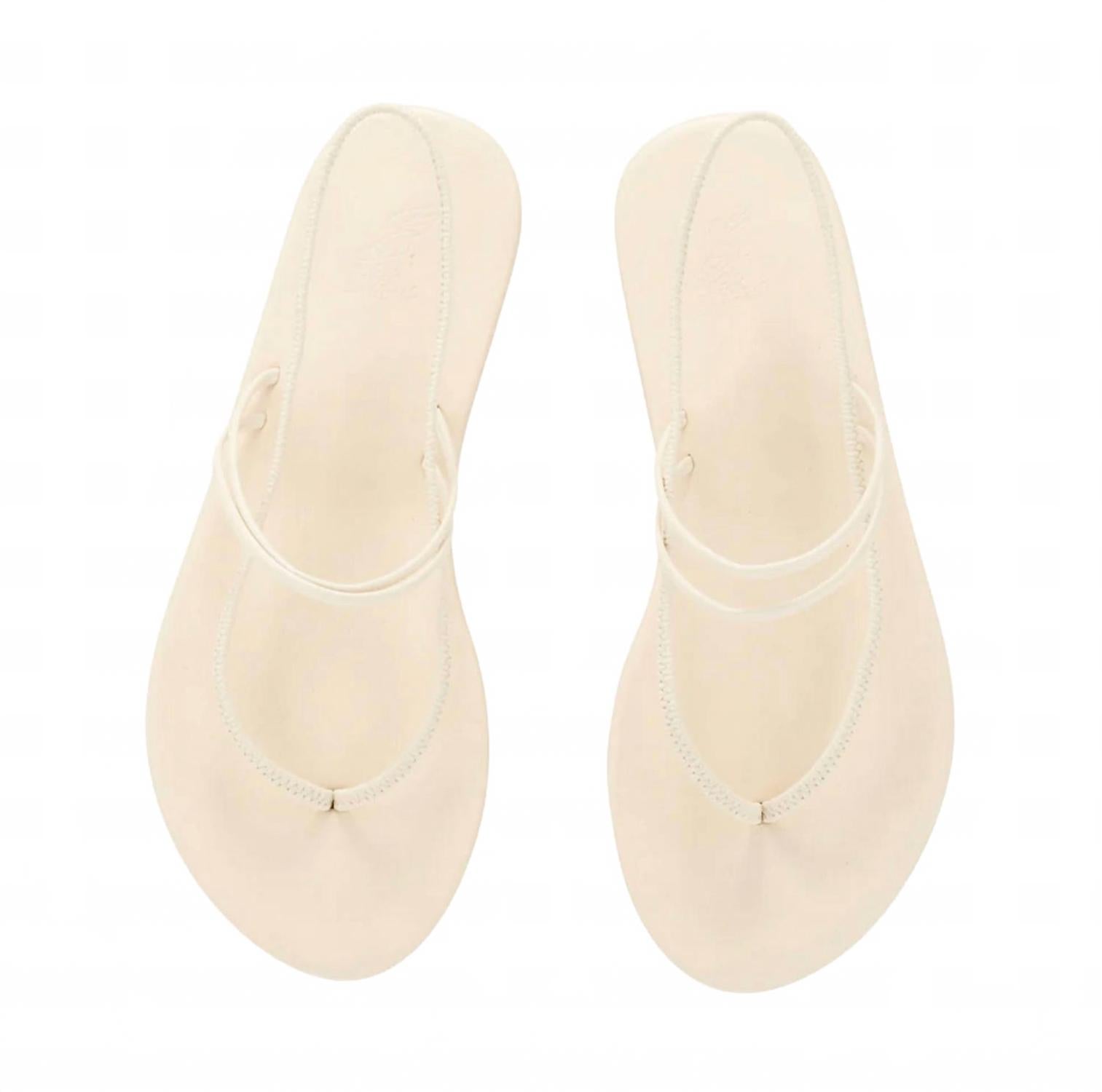 Women's Lordia Leather Sandal In Off White Ancient Greek Sandals — фото 2