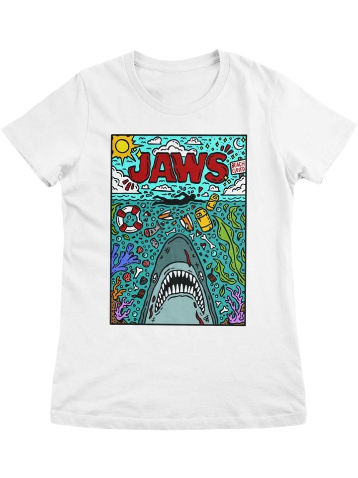 

Футболка с надписью JAWS Doodler Poster Girly Tee белого цвета Jaws, Белый, Футболка с надписью JAWS Doodler Poster Girly Tee белого цвета Jaws
