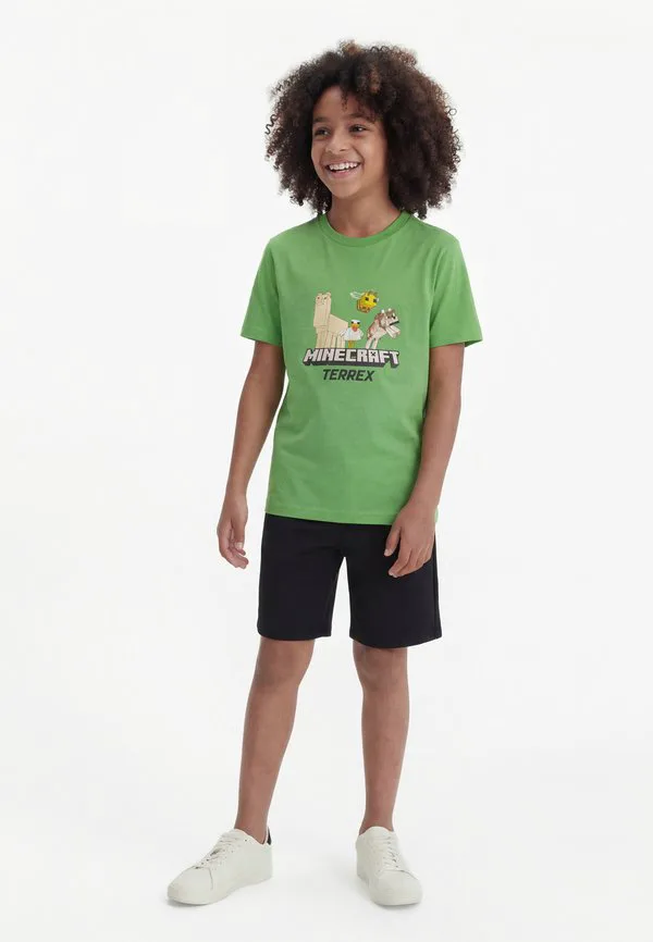 Футболка унисекс с принтом minecraft Adidas Terrex, Semi Lucid Lime
