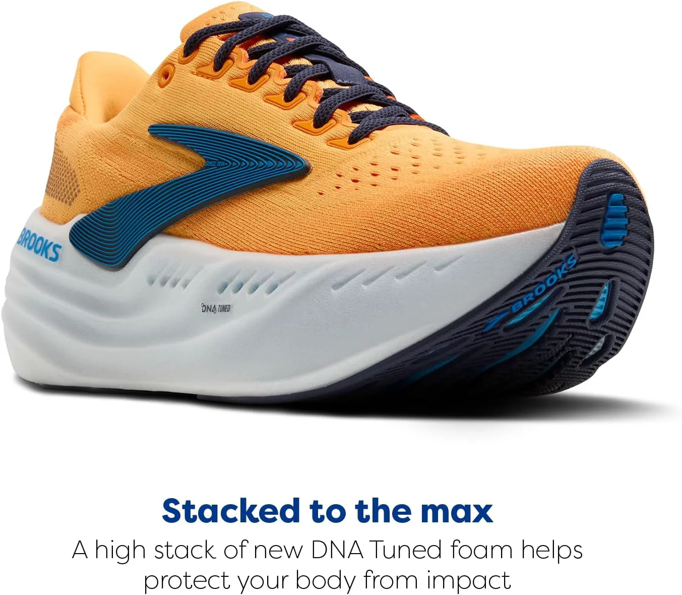 Мужские кроссовки Brooks Glycerin Max Neutral для бега и ходьбы, оранжевый/синий/белый — фото 4