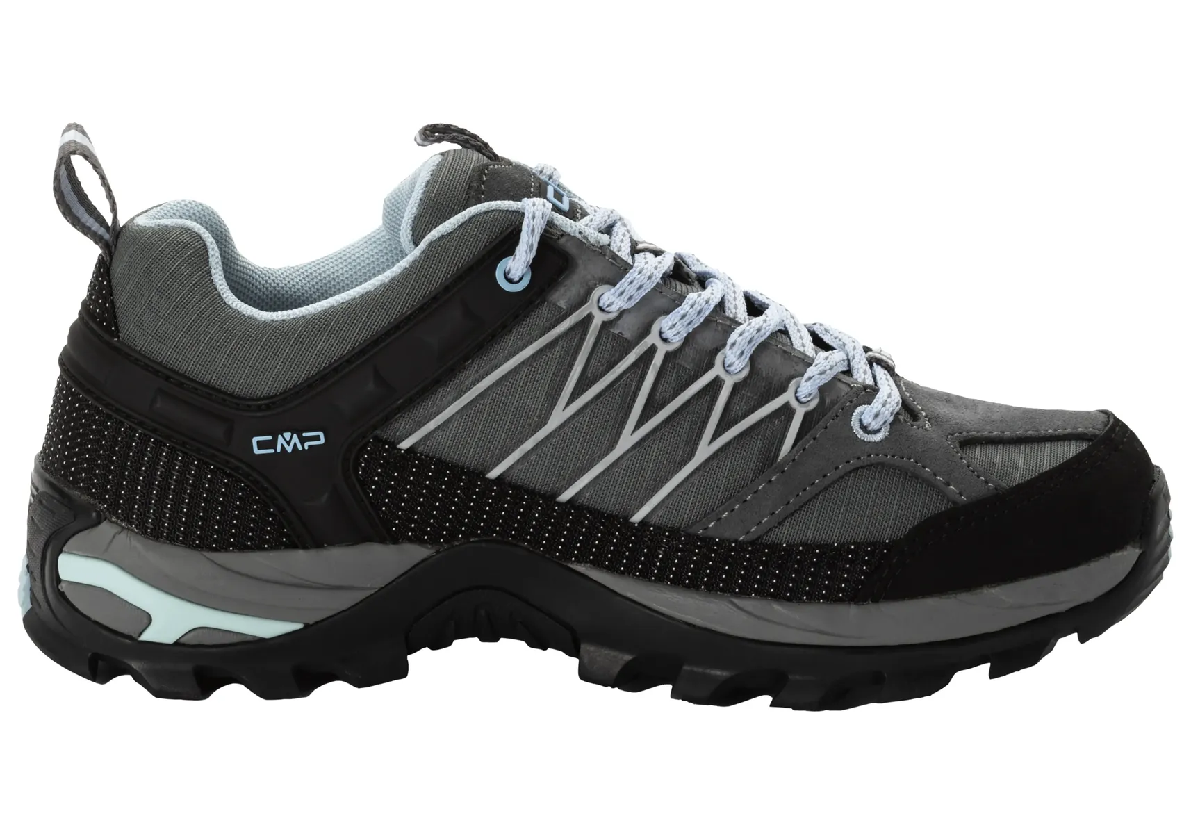 Кроссовки CMP "RIGEL LOW WMN TREKKING SHOE WP", водонепроницаемые, цвет Graffite-Azzurro — фото 3