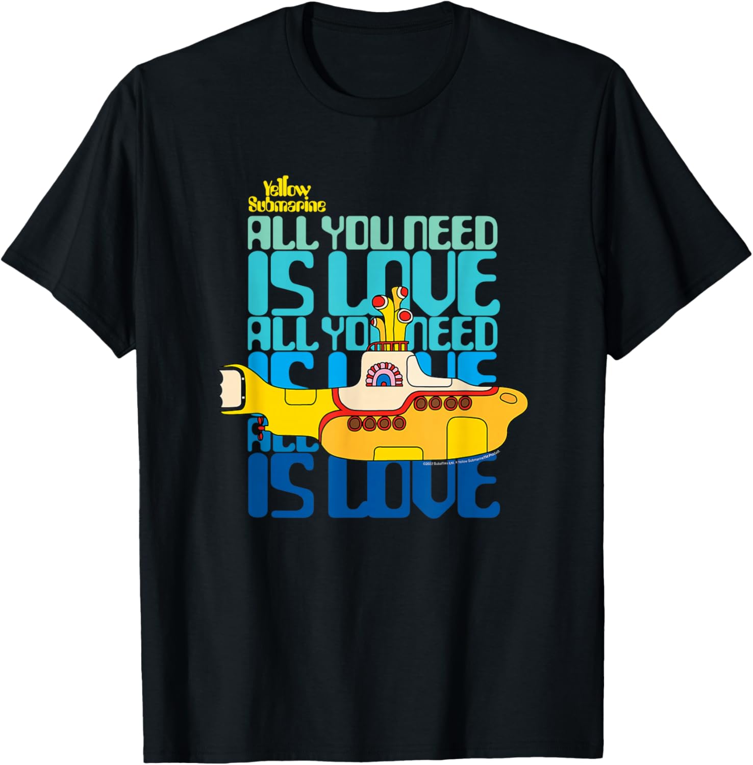 

Футболка The Beatles - Yellow Submarine All You Need Is Love, черный