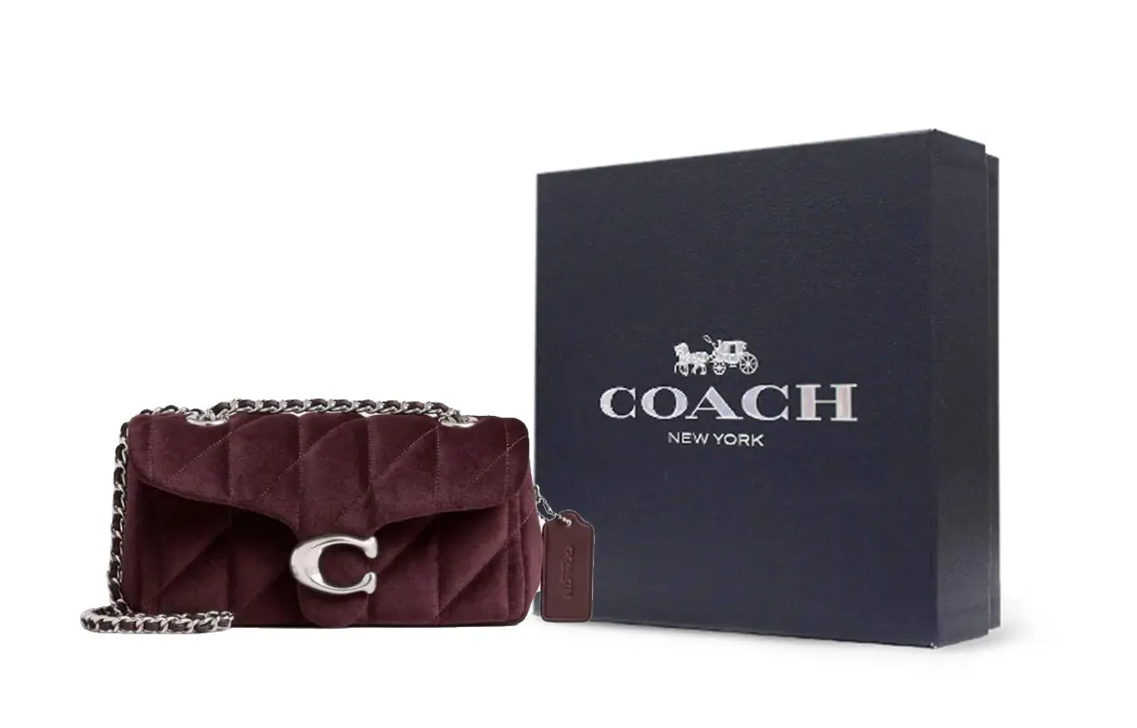 

COACH Таби Тканевая сумка через плечо малого размера для женщин Сливовая радость