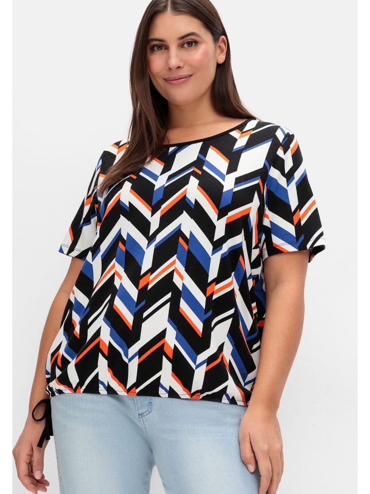 

Футболка sheego, цвет ecru gemustert