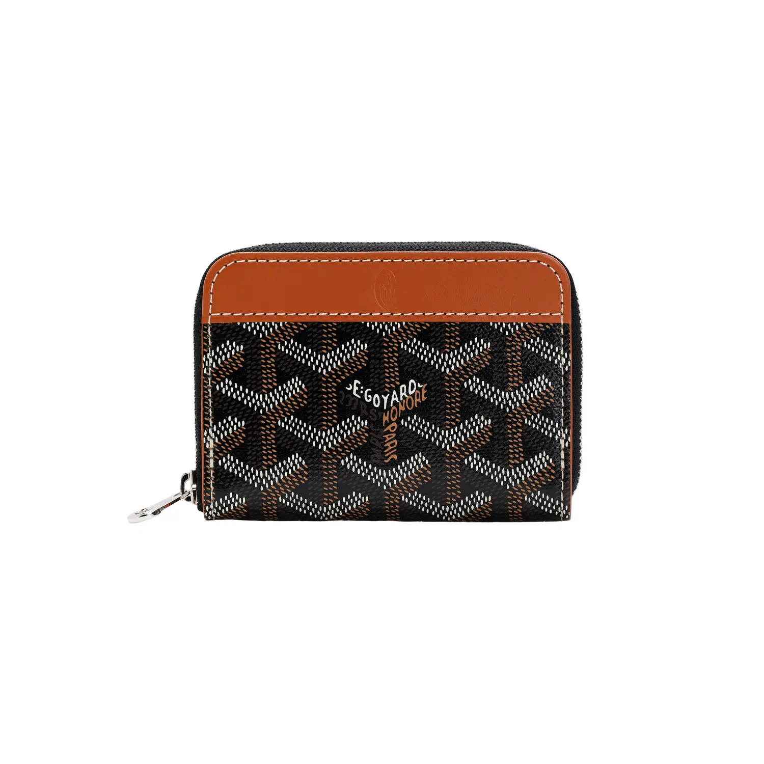 

GOYARD Мини-кошелек для монет MATIGNON из холста с кожаным кошельком, женский, черный/коричневый