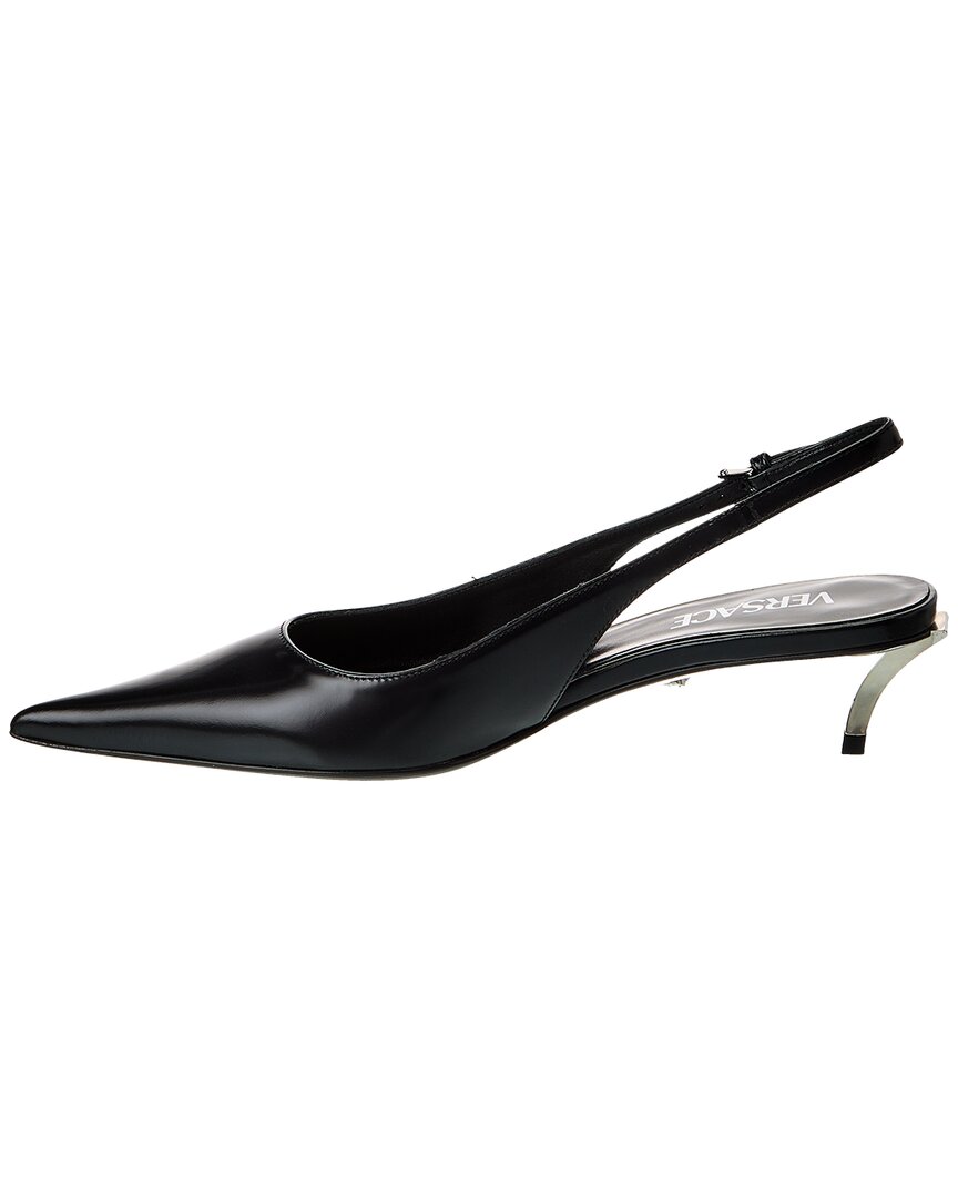 Туфли-лодочки Versace Pin-Point из кожи, красный — фото 2