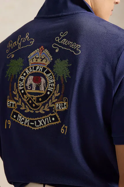Поло хлопковое Polo Ralph Lauren, синий — фото 4