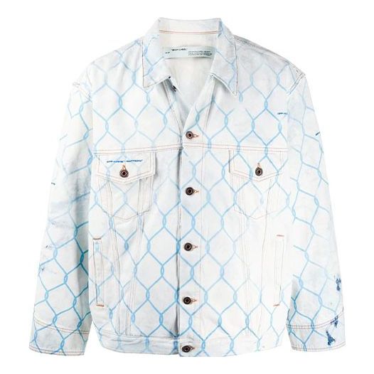 

Куртка Off-White Fence Classic Denim Jacket Loose Fit Light Blue