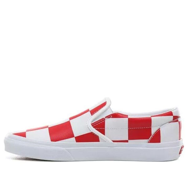 

Кроссовки classic slip-on 'leather check' Vans, красный