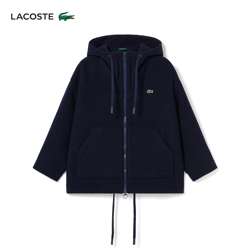

Куртка шерстяная женская Lacoste на молнии, темно-синий