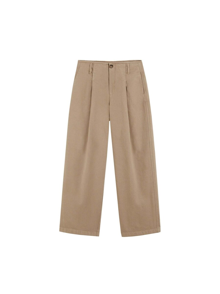 

Свободные брюки со складками спереди Scalpers, бежевый