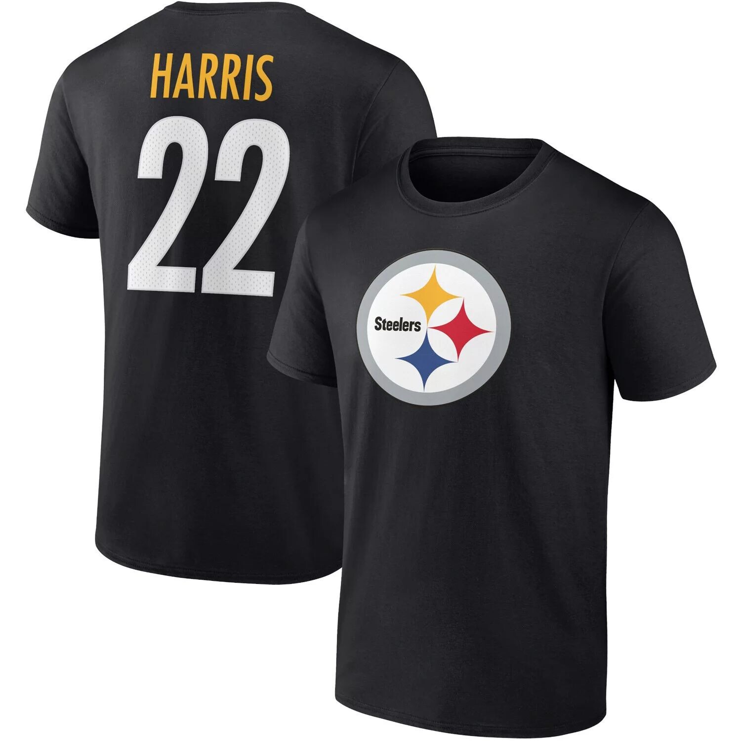 

Мужская черная футболка с логотипом игрока Fanatics Najee Harris Pittsburgh Steelers Player Icon, Черный, Мужская черная футболка с логотипом игрока Fanatics Najee Harris Pittsburgh Steelers Player Icon