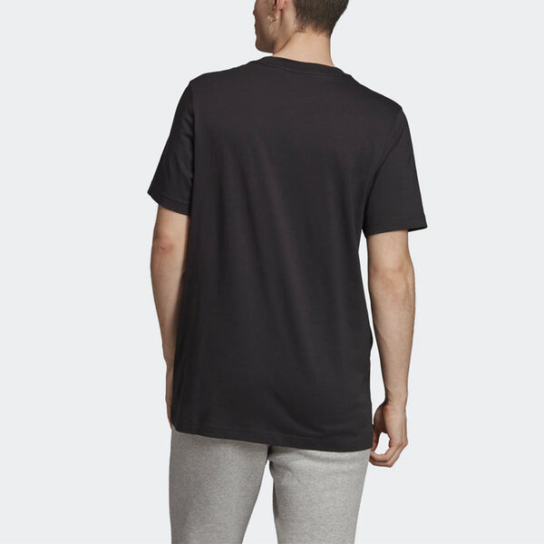 Футболка originals filled label blue logo printing short sleeve black Adidas, черный — фото 3