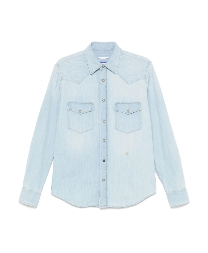 

Джинсовая рубашка с застежкой на кнопки. Jacob Cohã«N, синий