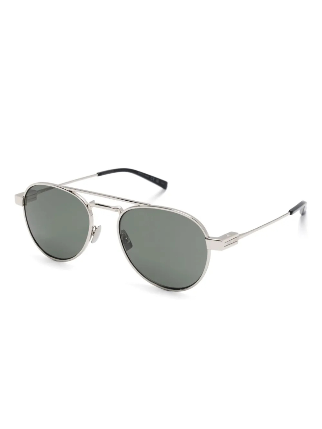 Солнцезащитные очки в круглой оправе Saint Laurent Eyewear, серебряный — фото 2