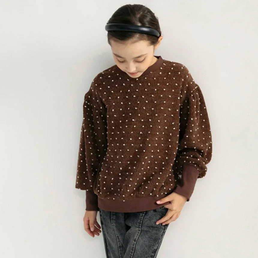 Толстовка с жаккардовым рисунком в горошек Branshes, brown