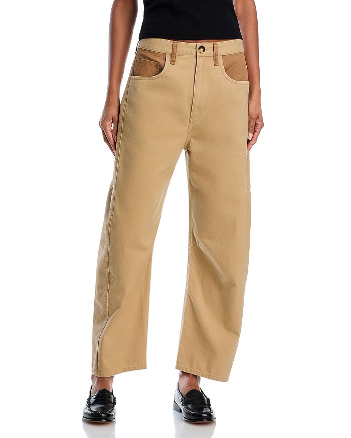 

Укороченные широкие брюки Charlie rag & bone, коричневый/бежевый