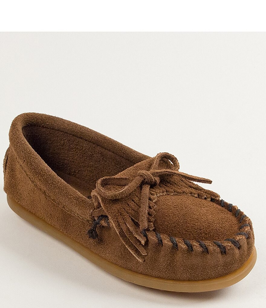 

Детские замшевые мокасины Minnetonka Kilty с плетением (для младенцев), коричневый