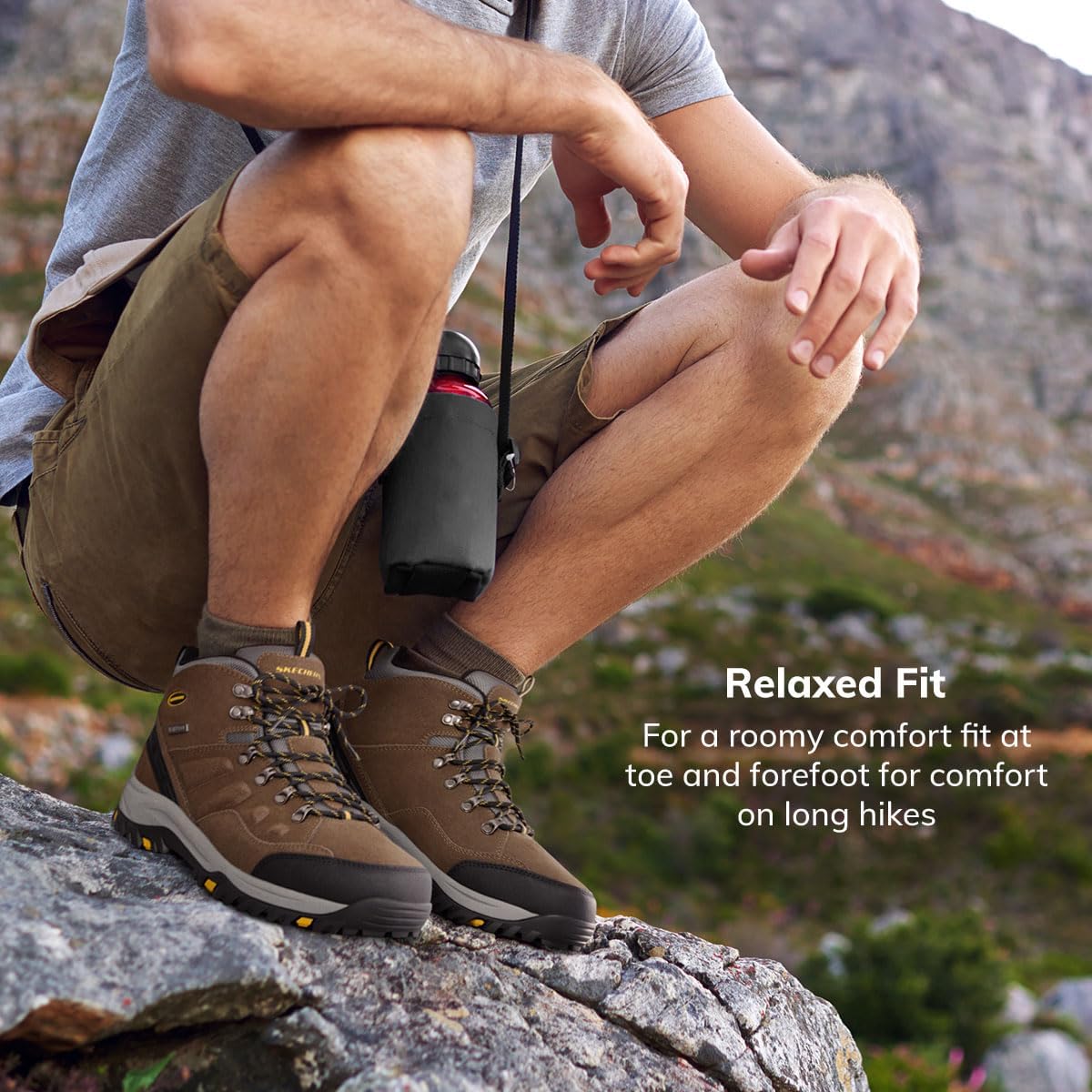 Мужские походные ботинки Skechers Relment-Pelmo, хаки — фото 2