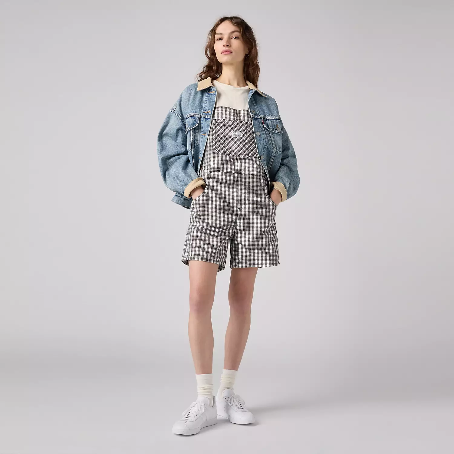

Комбинезон Levi's, цвет Milo Plaid Short - Brown