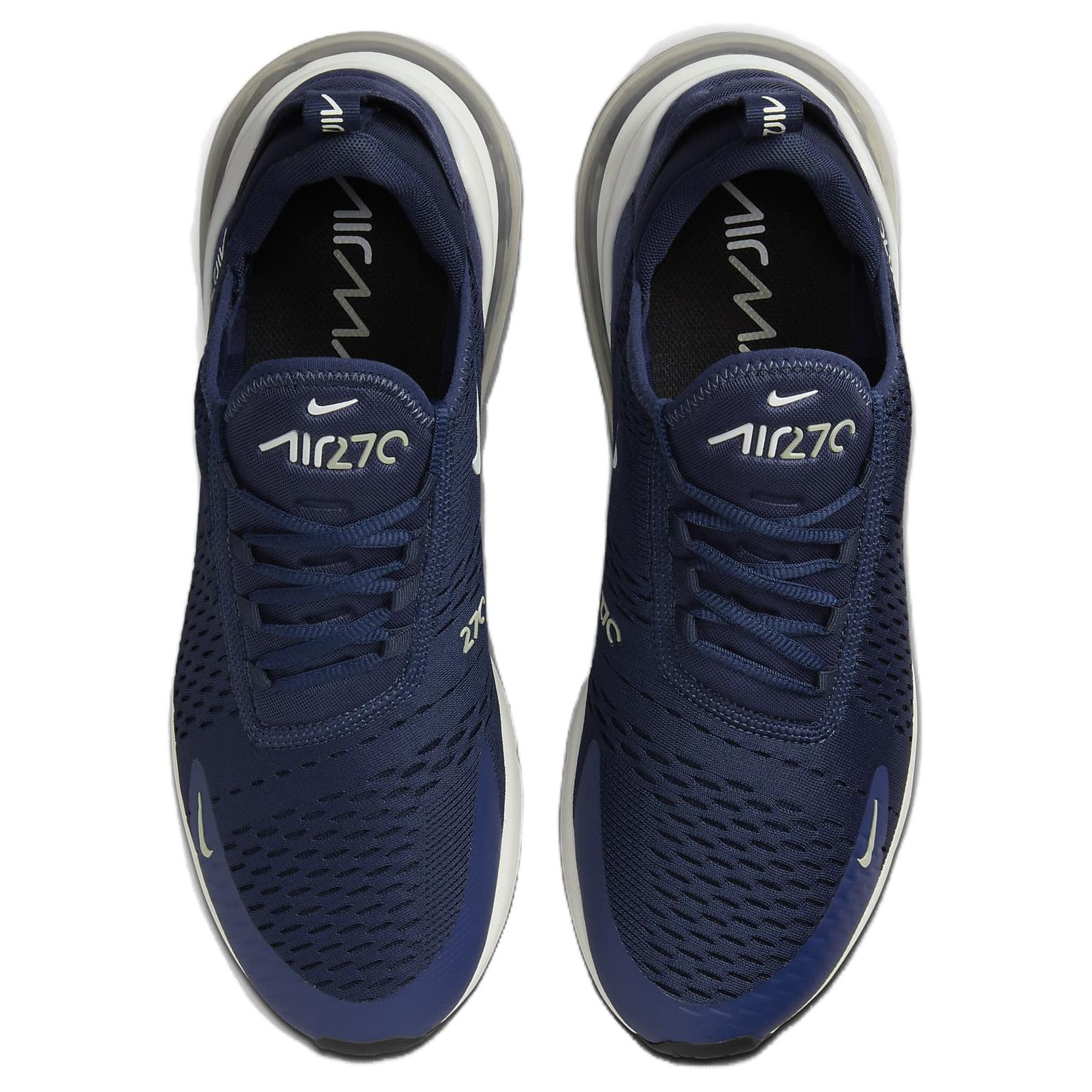 Nike Air Max 270 Midnight Navy Black Jade Horizon White, Midnight Marine Blue/Black/Jade Green/White — фото 3