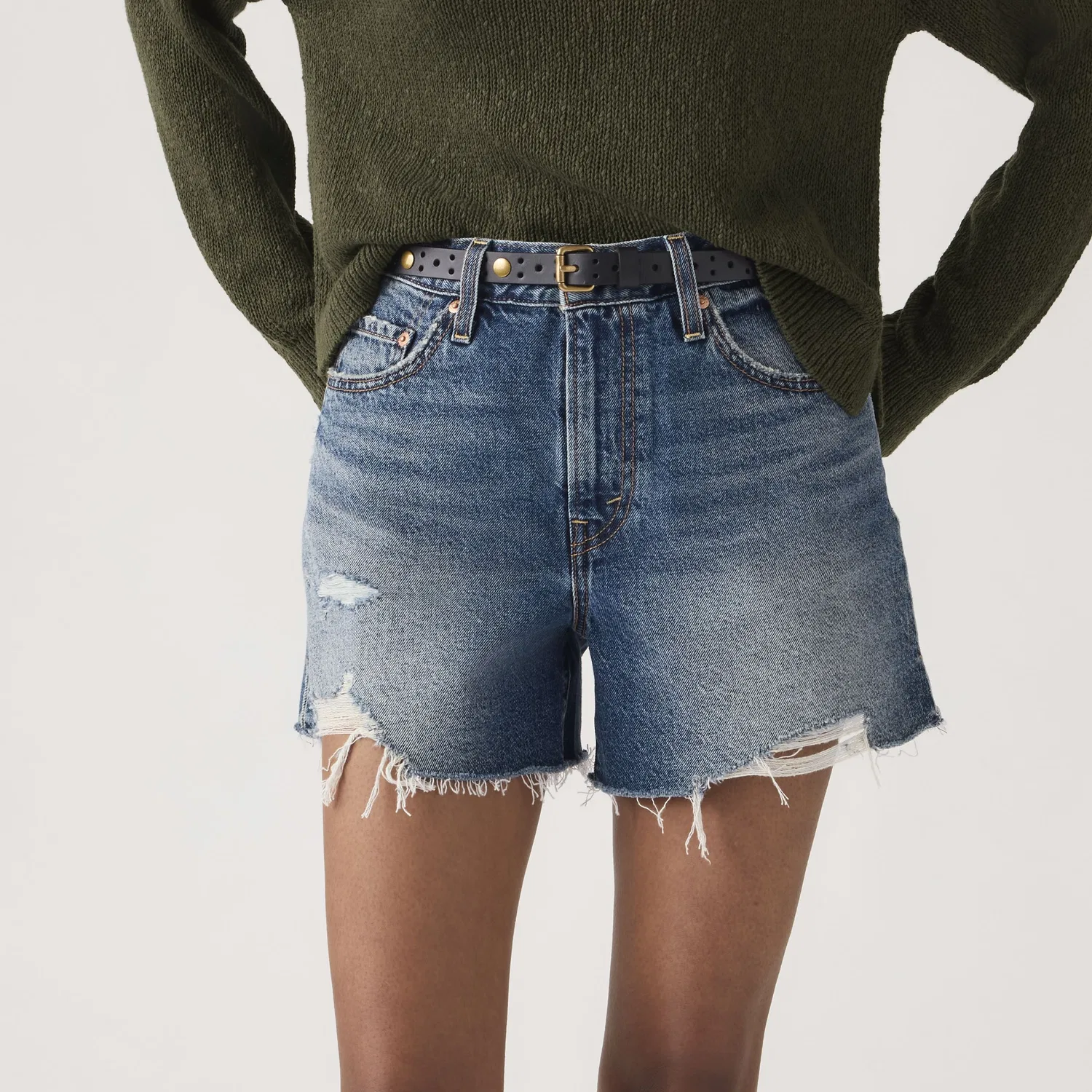 Женские шорты Ribcage Levi's, Dark Wash — фото 2