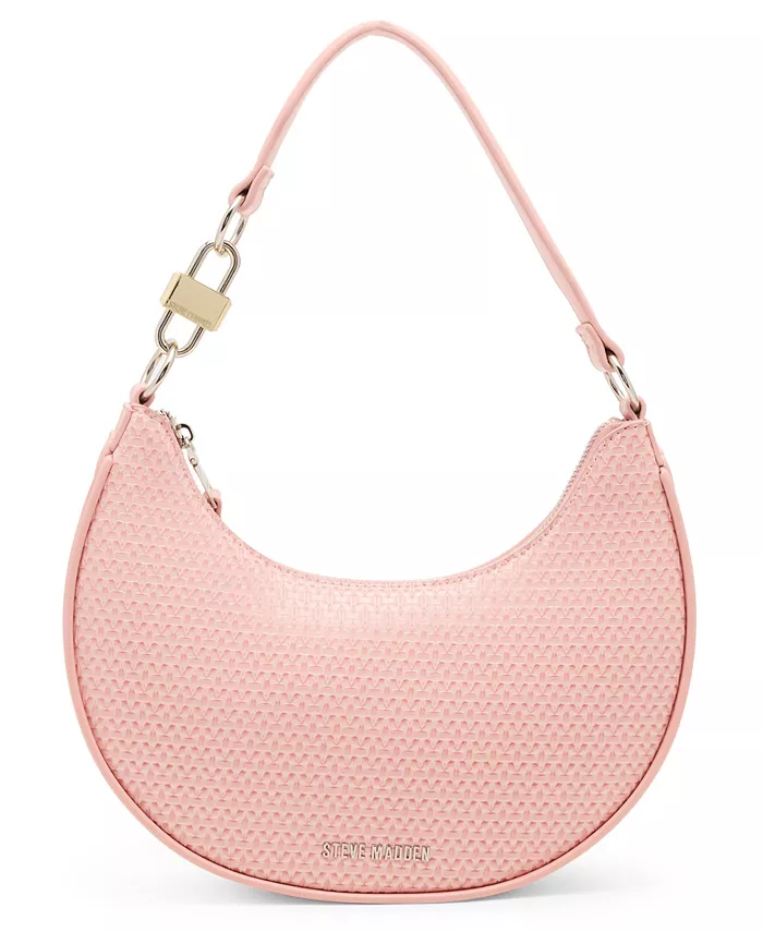 

Лохан-W Тисненая плетеная маленькая сумка-хобо Steve Madden, розовый