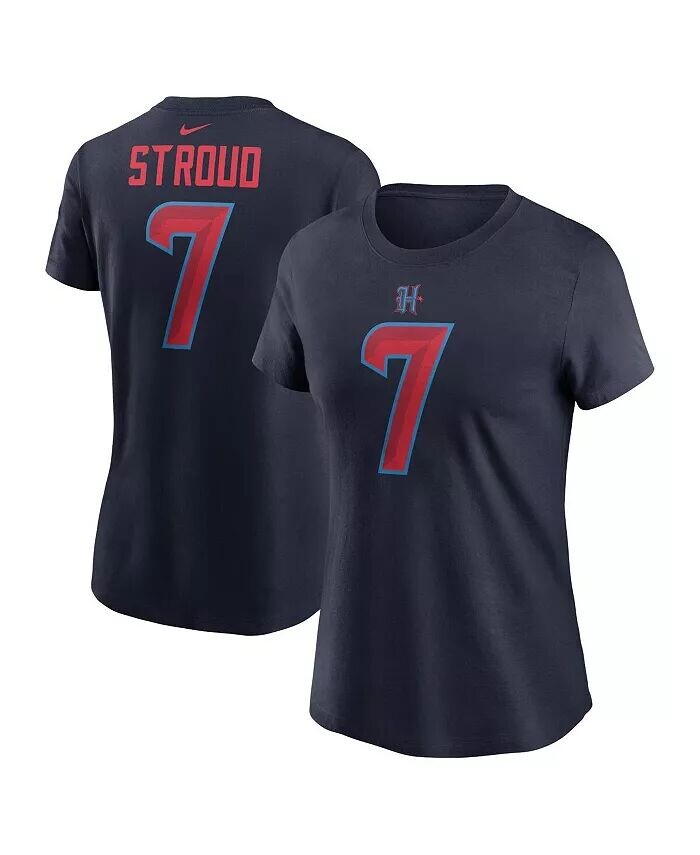 

Женский С . Темно-синяя футболка Stroud Houston Texans с именем игрока и номером Nike, синий