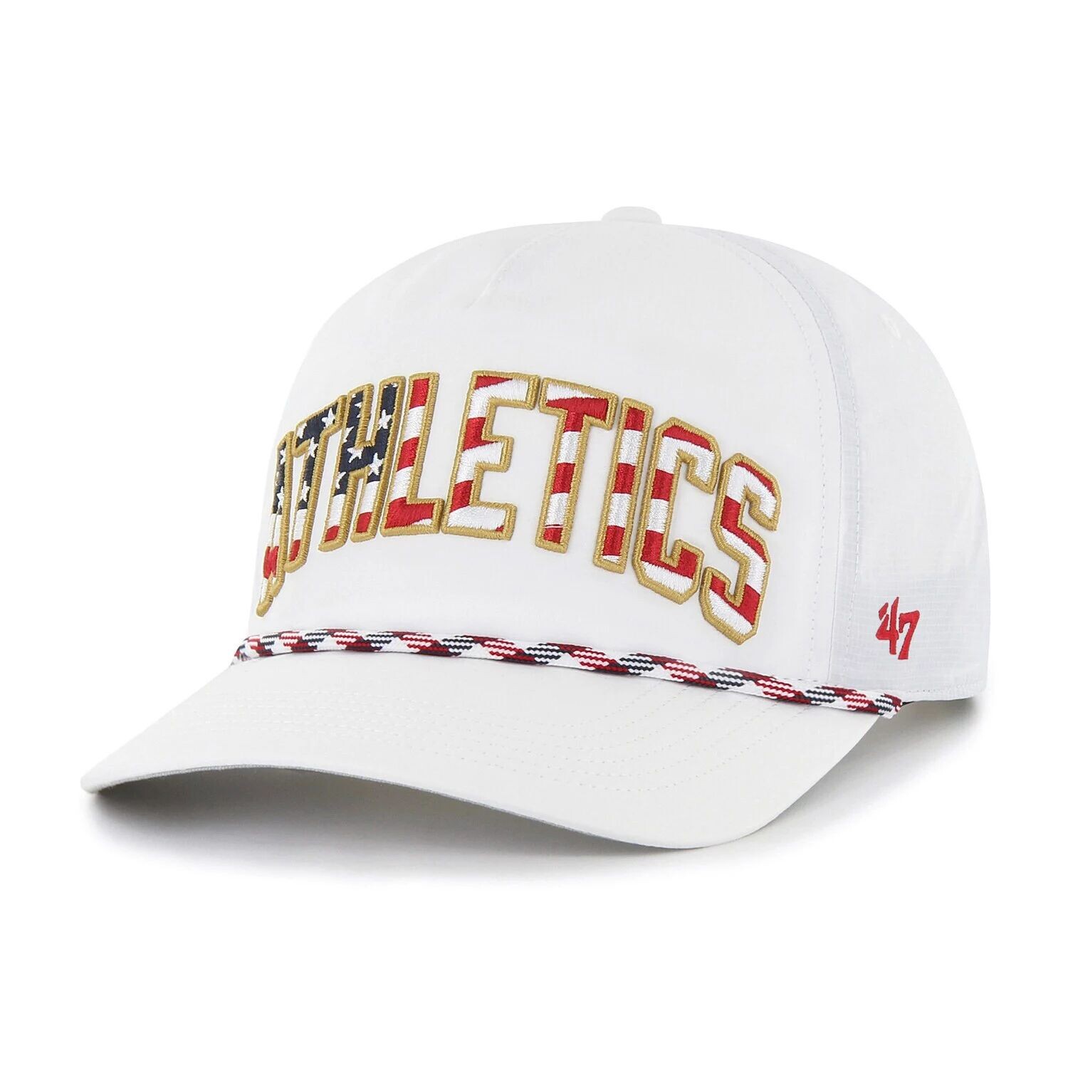 

Мужская белая кепка с флагом Oakland Athletics '47 '47 Flutter Hitch Snapback