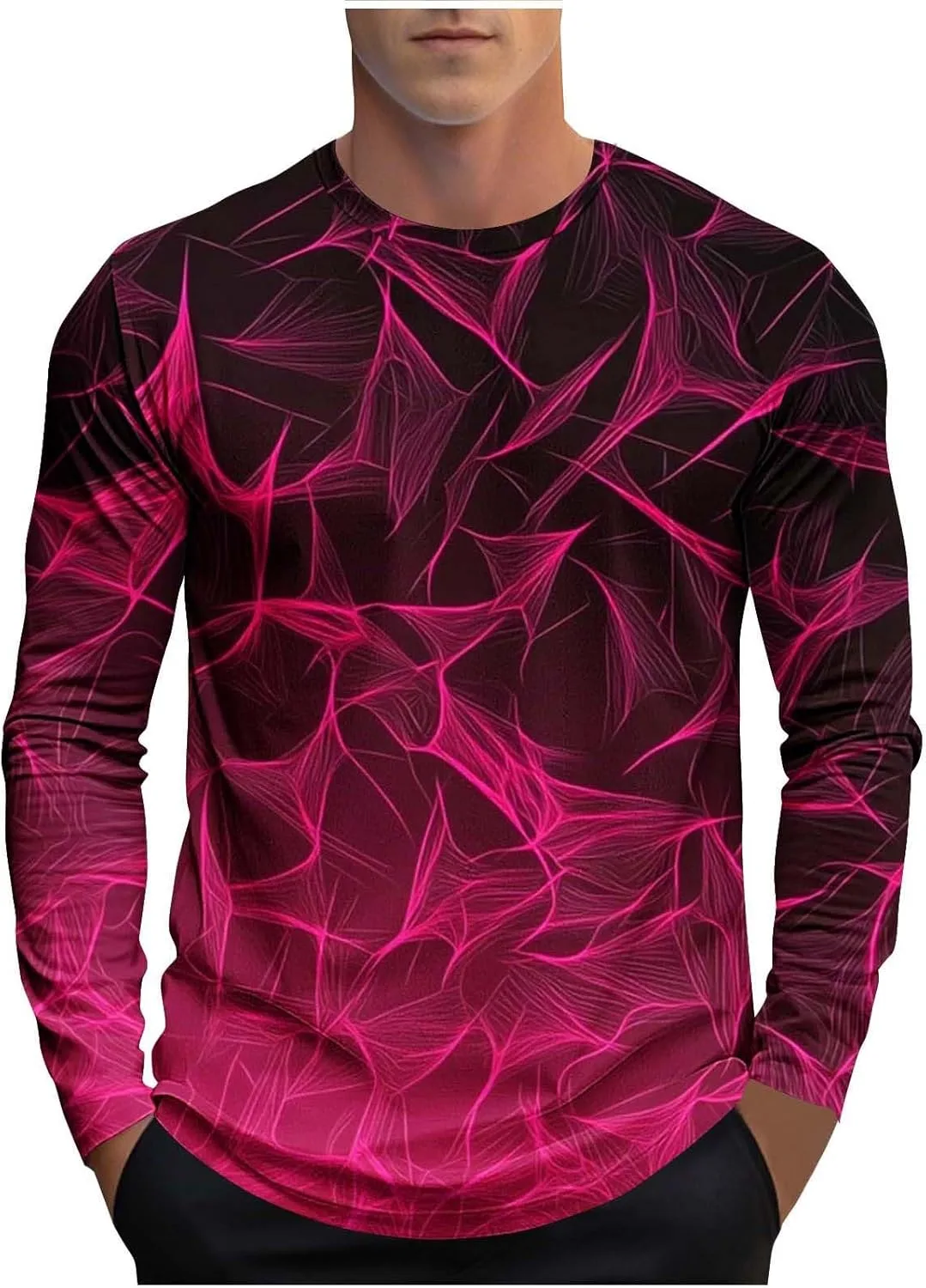 

Футболка с 3D принтом в виде пламени для мужчин, длинный рукав Sdeycui