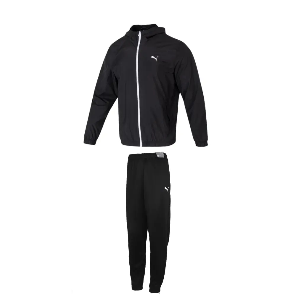 

PUMA Повседневный спортивный комплект для мужчин Black Top+Black Bottom