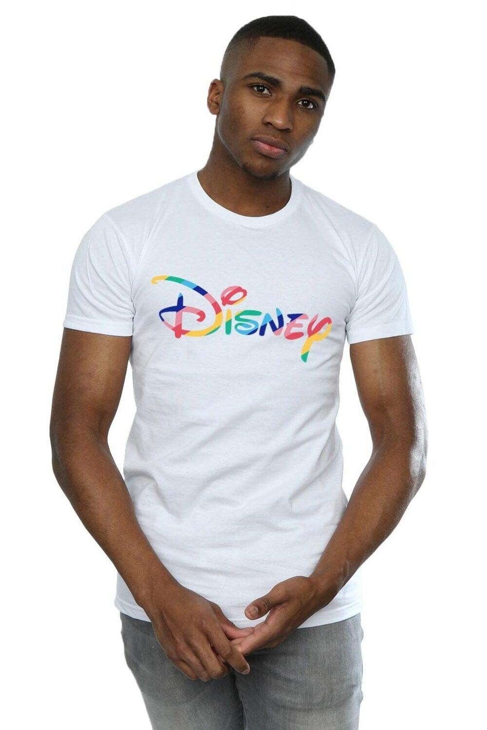 

Футболка с радужным логотипом Disney, белый