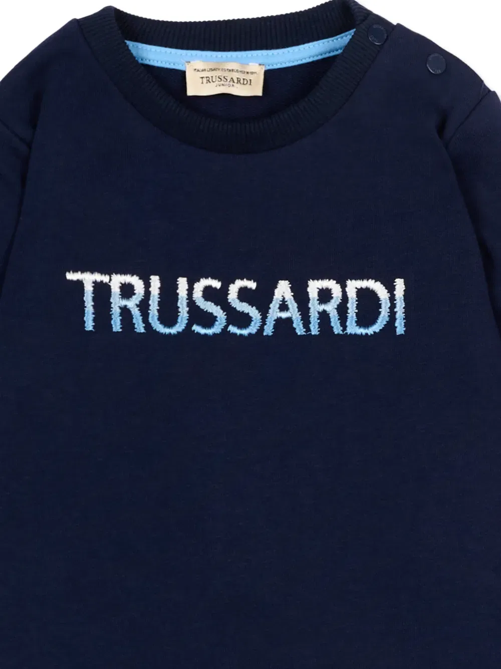 Свитер с логотипом Trussardi Junior, синий — фото 3