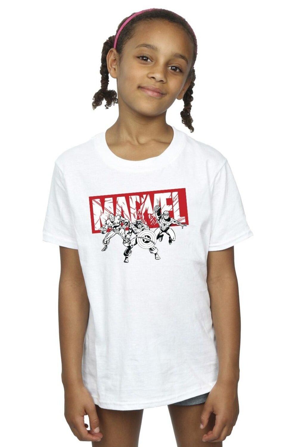 

Хлопковая футболка Comics Hero Group Marvel, белый