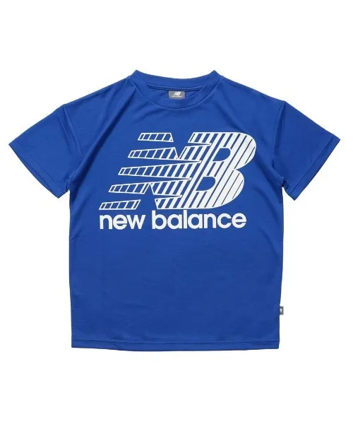 Детская футболка с большим логотипом New Balance Big Logo Short Sleeve Shirt синяя