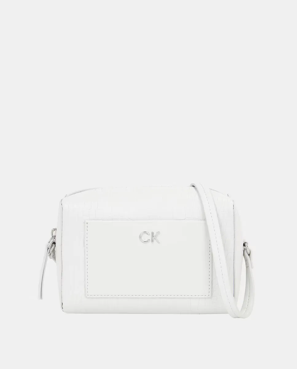 

Сумка на плечо из крокодиловой кожи Calvin Klein, синий