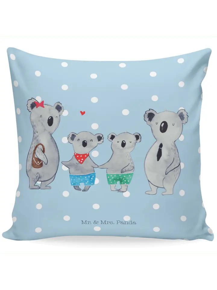 

Подушка Mr. & Mrs. Panda, цвет blau pastell