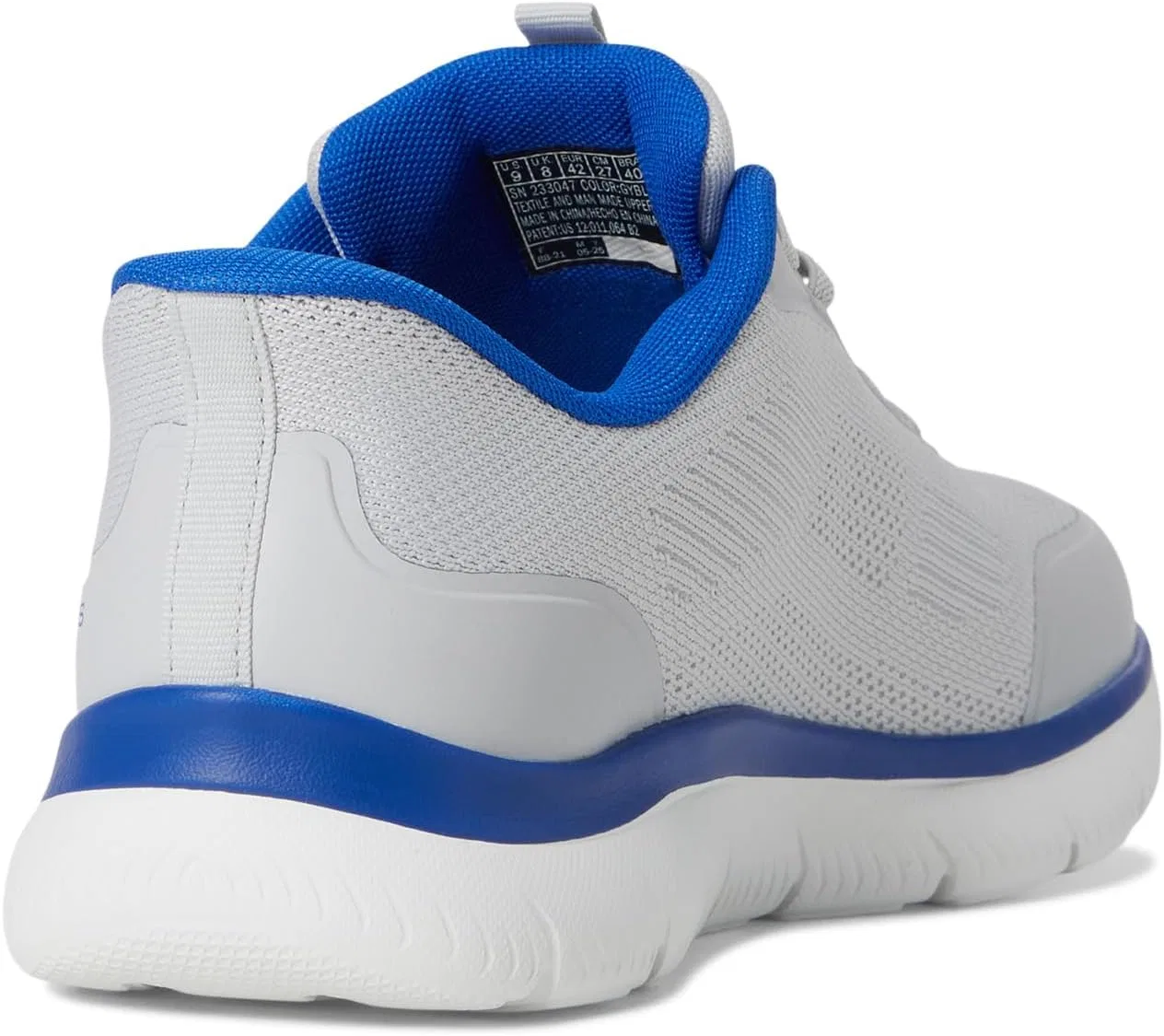Мужские туфли Skechers Summits Leyter Hands Free без шнурков, Grey / Blue — фото 3