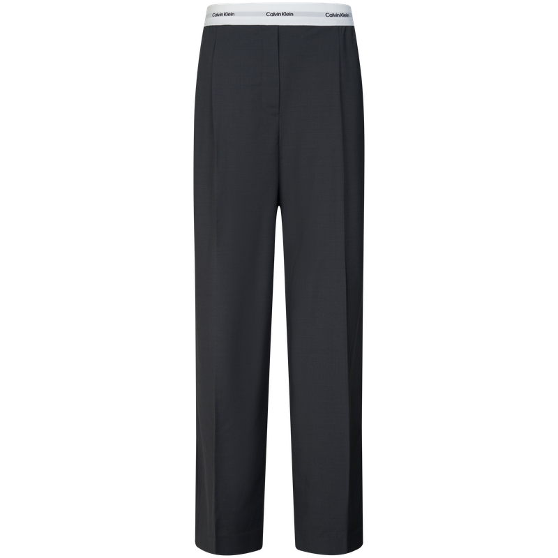 

Женские повседневные брюки SS25 темно-серые Calvin Klein, темно-серый