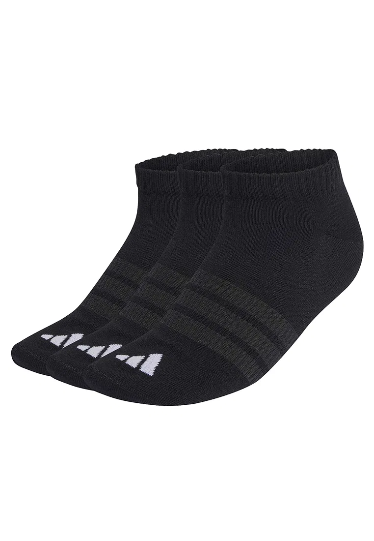 Носки женские повседневные низкие, 3 пары Adidas, белый/черный