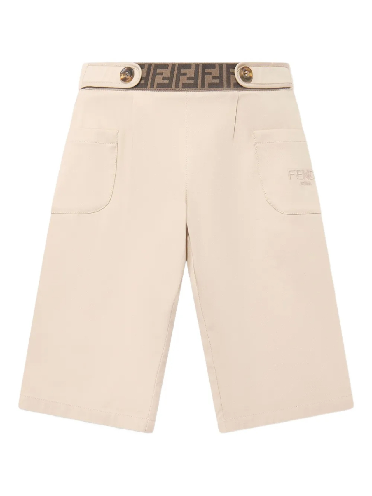 

Габардиновые брюки Fendi Kids, нейтральный