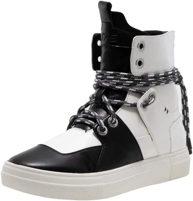 Мужские высокие кроссовки Stryder Two Tone Lacing J75, белый/черный