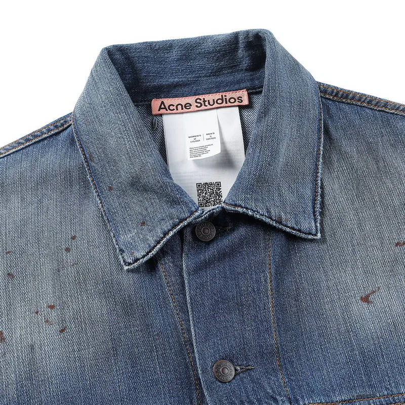 Джинсовая куртка Acne Studios синяя — фото 4