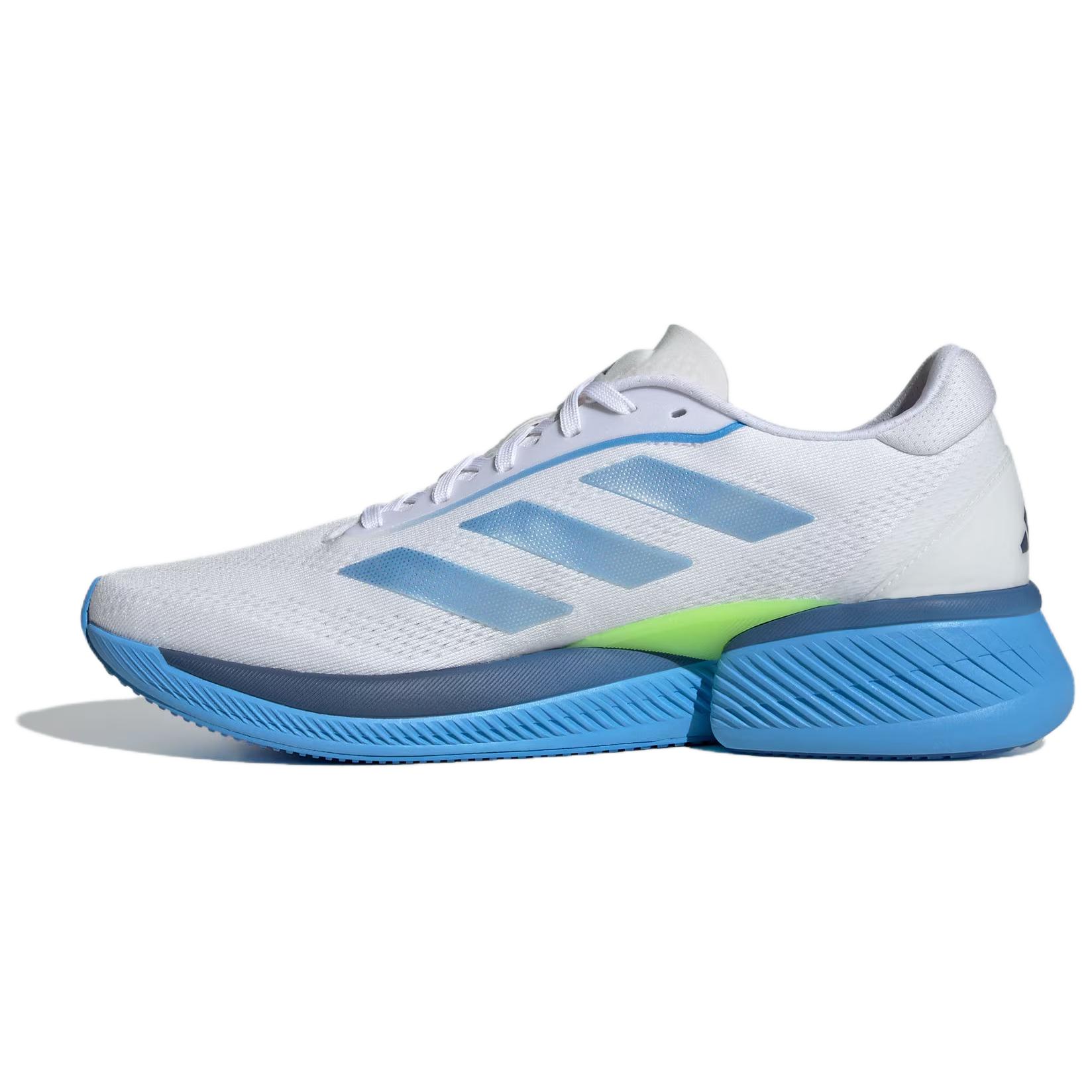 

Adidas Supernova Eterno Устойчивая к износу амортизирующая низкая беговая обувь мужская бело-синяя, Белый/Синий/Яркий лимон