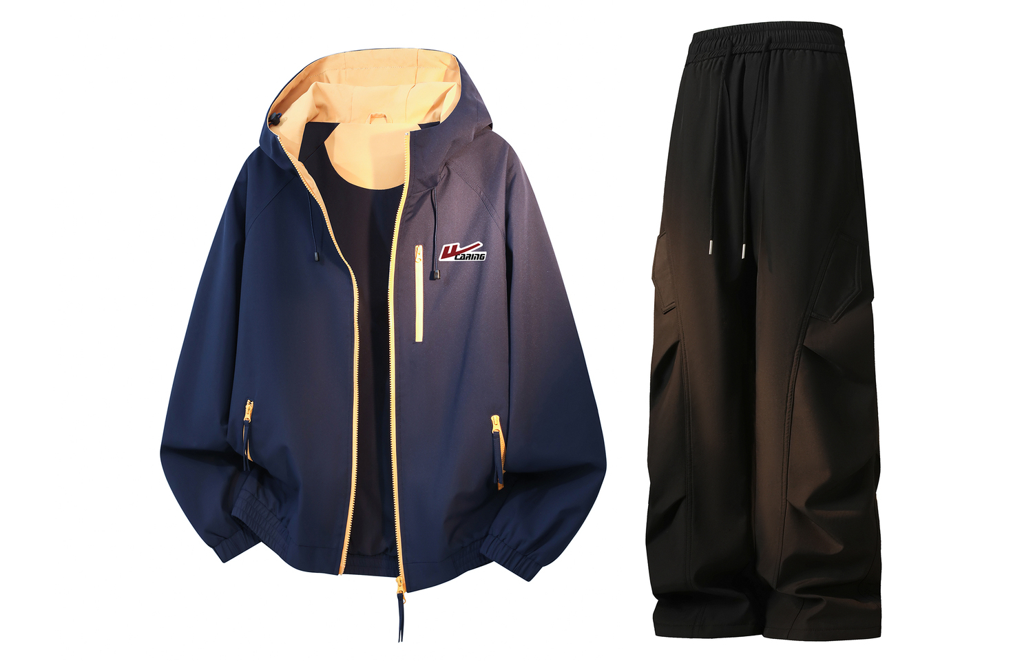 

Ветровка Unisex WARRIOR, темно-синий+черный (2 pack diy badge)