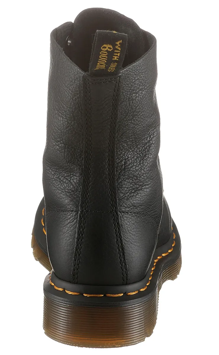 Ботинки на шнуровке DR. MARTENS "1460 PASCAL 8 Eye Boot", блочный каблук, шнуровка, ботильоны с воздушной подошвой - узкая форма, черный — фото 2